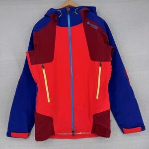 Columbia Triple Trail Titanium Shell Jacket Red Colorblock Waterproof Omnitech